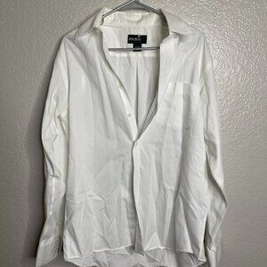 ddie Bauer White Men's Button-Up Shirt